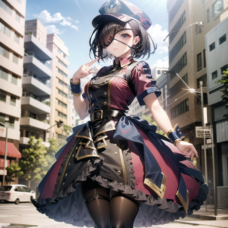 a anime female dressed standing,1girl, eyepatch, pantyhose, black hair, wrist cuffs, boots, sol (5).png